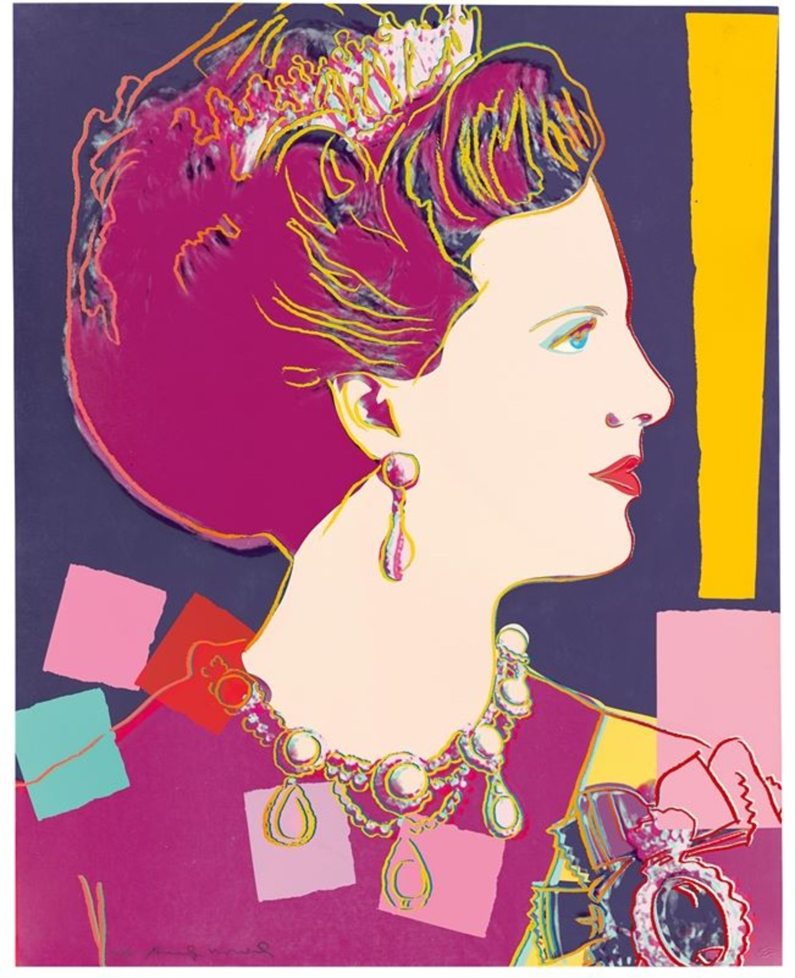 Andy Warhol (Pittsburgh 1928 – 1987 New York)„Queen Margrethe II of Denmark – aus der Serie: