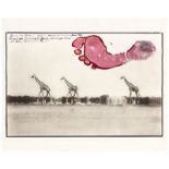 Peter Beard (New York 1938 – lebt in New York und Kenia)„Giraffes in Mirage on the Taru Desert“,