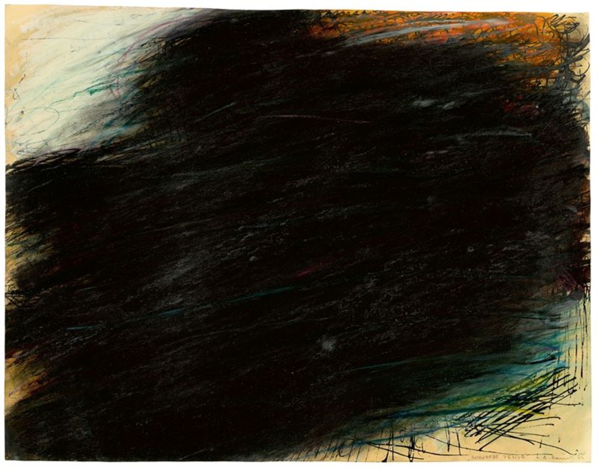 Arnulf Rainer (Baden bei Wien 1929 – lebt in Wien und Vornbach/Inn)„SCHWARZE VENUS“ (Überzeichnung