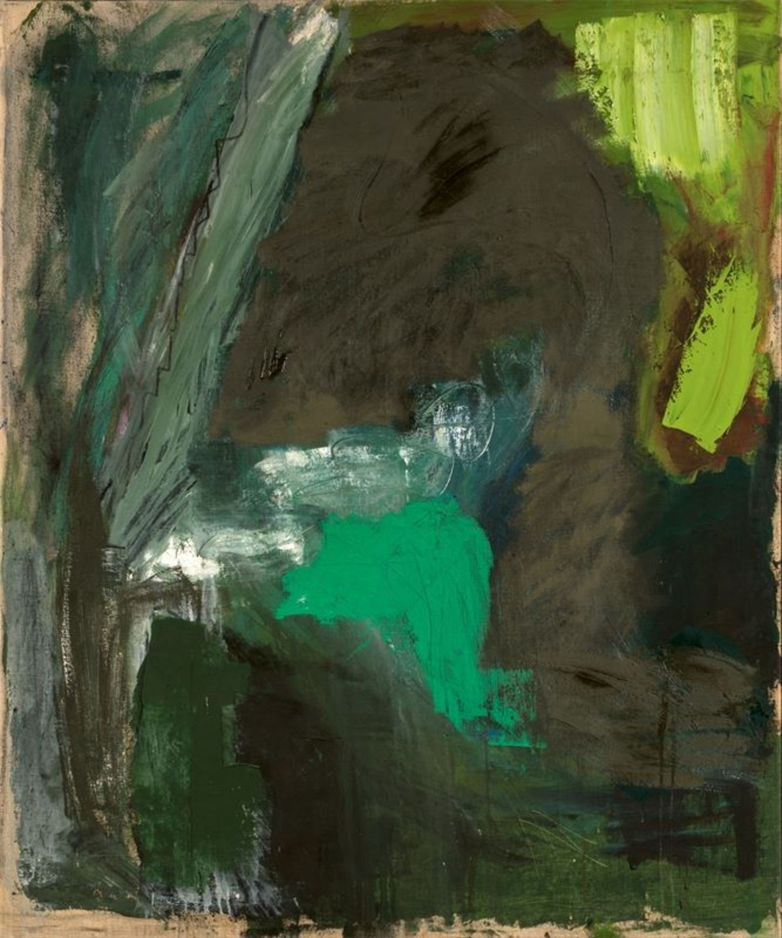 Per Kirkeby (1938 – Kopenhagen – 2018)„Untitled“. 1981Öl auf Leinwand. 120 × 100 cm ( 47 ¼ × 39 ⅜