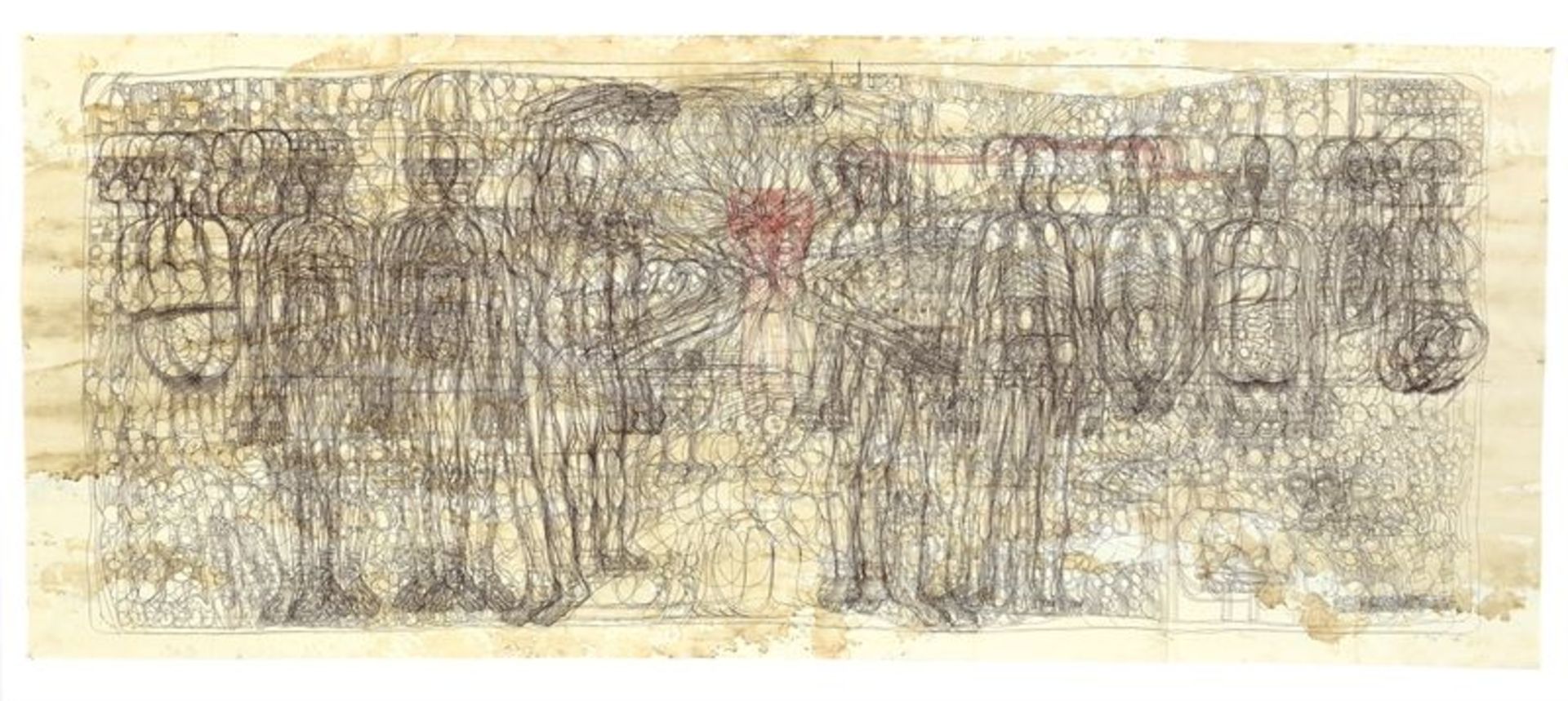 Hermann Nitsch (Wien 1938 – lebt in Prinzendorf)Das letzte Abendmahl. 1983Farbserigrafie auf