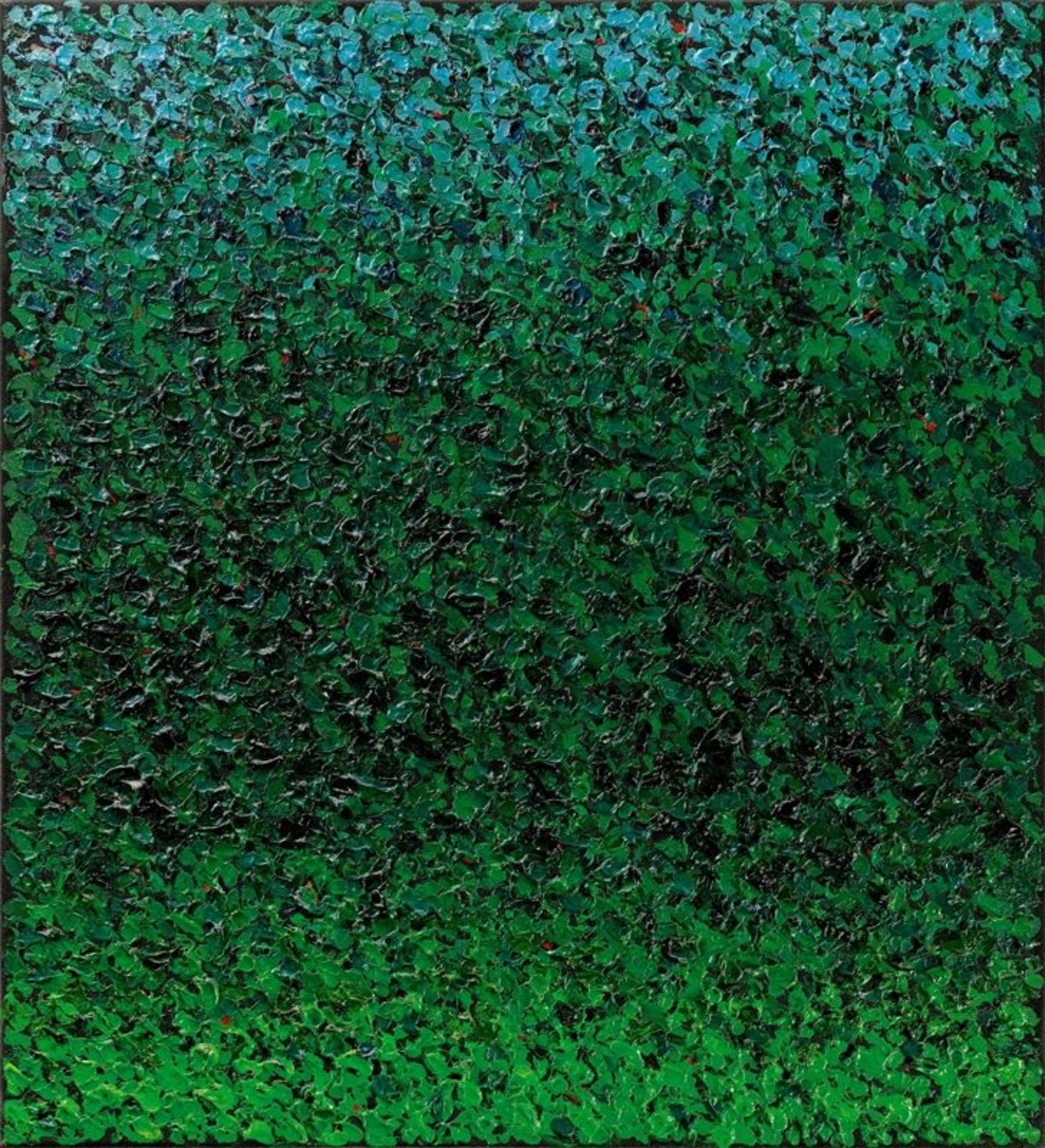 Kuno Gonschior (Wanne-Eickel/Westfalen 1935 – 2010 Bochum)„BLAU-GRÜN-GELB“. 2003Acryl auf Polyester.