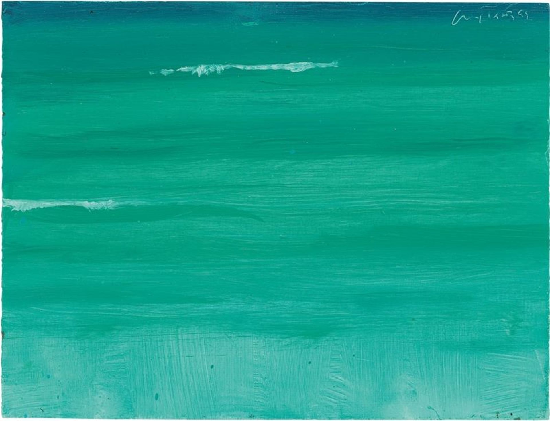 Alex Katz (New York 1927 – lebt in New York)„Marine Study #413“. 1999Öl auf Hartfaser. 22,9 × 30,5