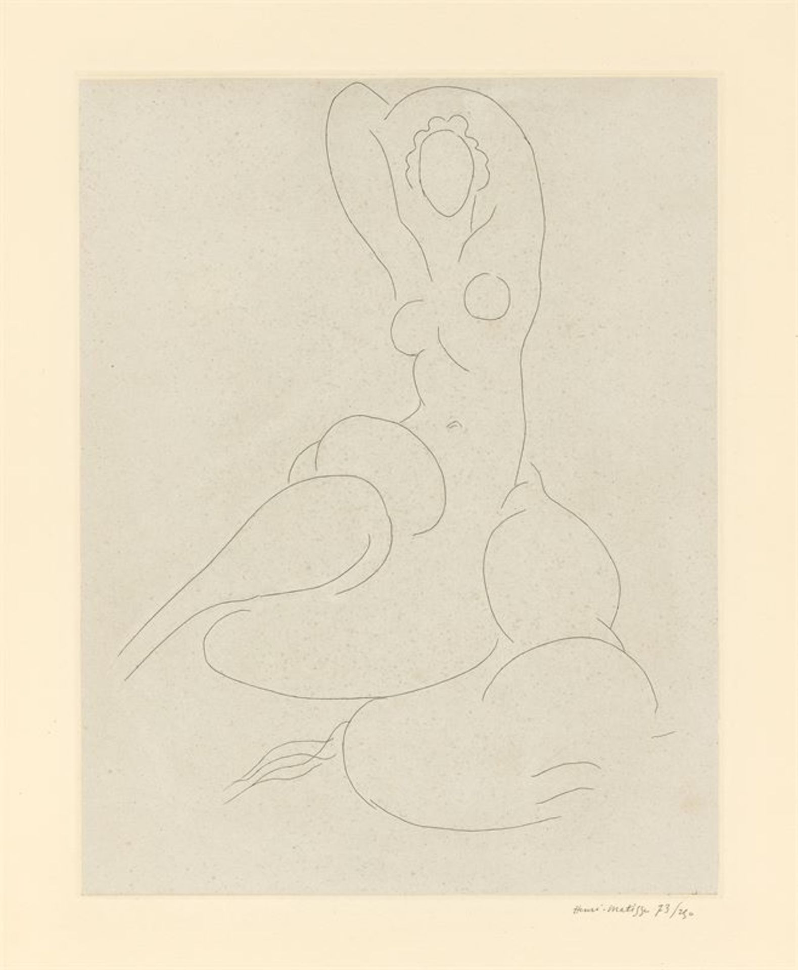 Henri Matisse (Le Cateau-Cambrésis 1869 – 1954 Nizza)„Nu pour Cleveland“. 1932Radierung auf China,