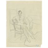 August Macke (Meschede 1887 – 1914 Perthes-lès-Hurlus)„Walter Gerhardt“. 1912Bleistift auf Papier.