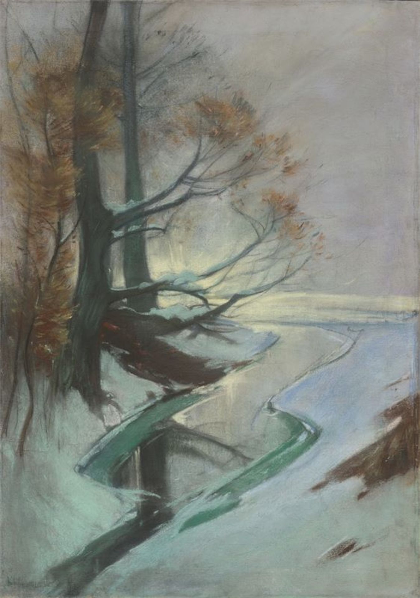 Karl Hagemeister (1848 – Werder a.d. Havel – 1933)„Märkische Winterlandschaft“. Um 1908-