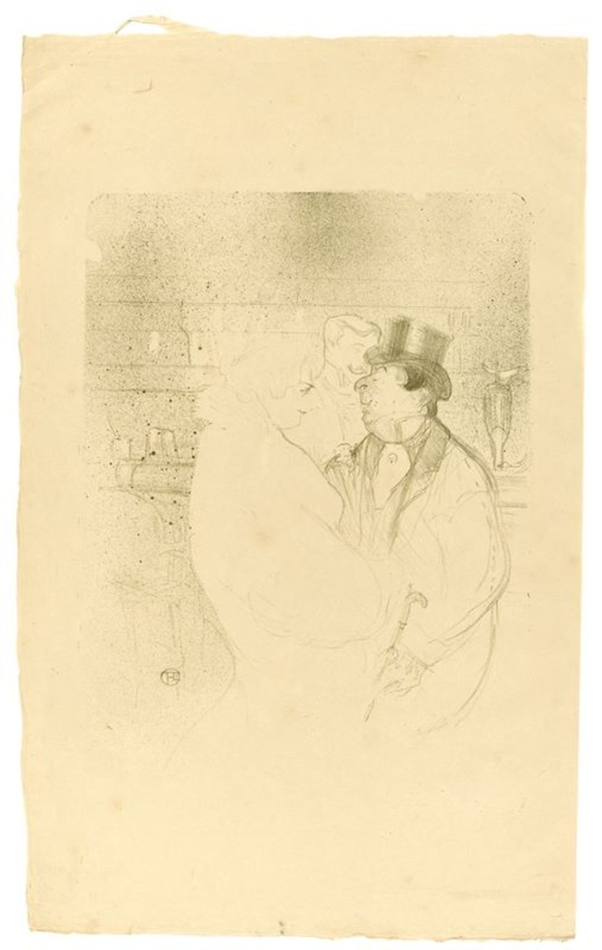 Henri de Toulouse-Lautrec (Albi 1864 – 1901 Malromé)„Ida Heath au bar“. 1894Lithografie in