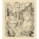 Max Beckmann (Leipzig 1884 – 1950 New York)„Familienszene (Familie Beckmann)“. 1918Kaltnadel auf