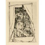 Max Beckmann (Leipzig 1884 – 1950 New York)„Kinder am Fenster“. 1922Kaltnadel auf Velin. 31,5 × 22,5