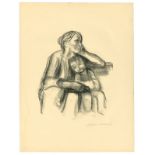 Käthe Kollwitz (Königsberg 1867 – 1945 Moritzburg)„Arbeiterfrau mit schlafendem Jungen“.