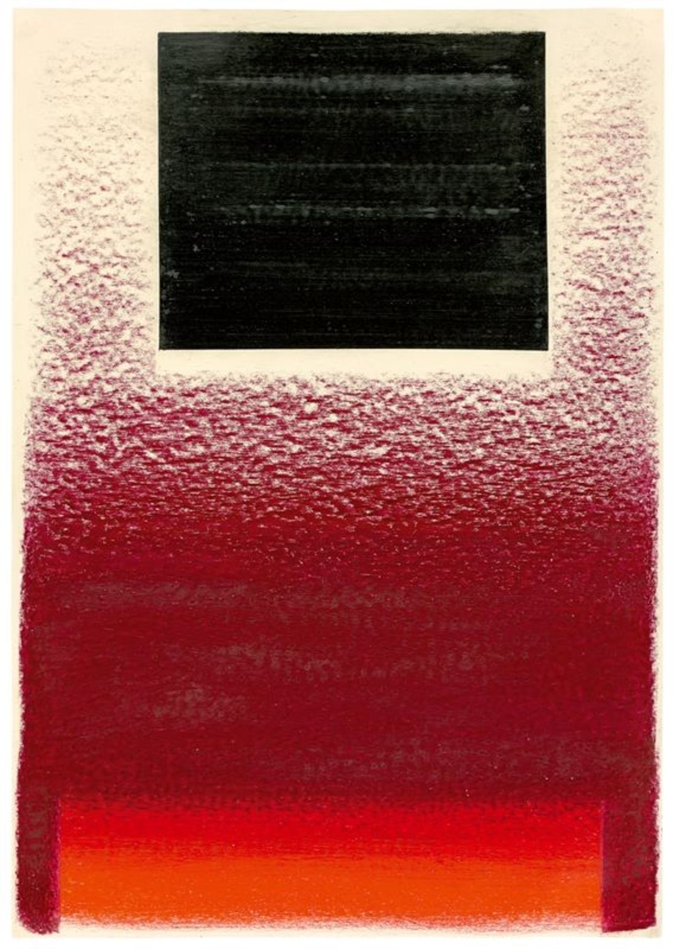 Rupprecht Geiger (1908 – München – 2009)„K2/65“. 1965Ölkreide und Grafit auf Papier. 72,5 × 50,9