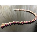 14CT Ruby and Diamond Bracelet