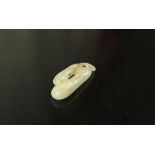 A 19TH CENTURY CHINESE WHITE JADE PENDANT