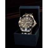 Omega Seamaster Quartz Stainless Steel Black Dial