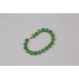 A Green Jadeite Beads Bracelet