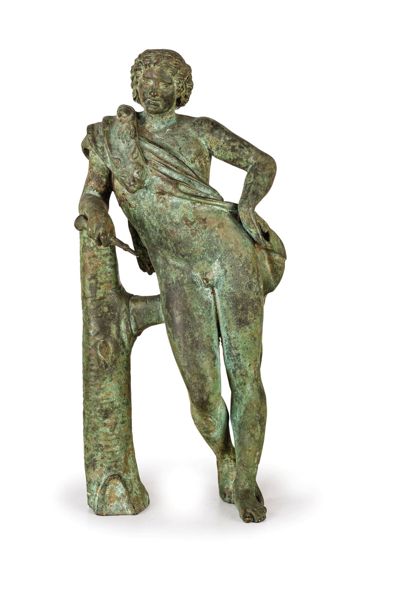 SCULTURA IN METALLO A PATINA VERDE, XIX-XX SECOLO