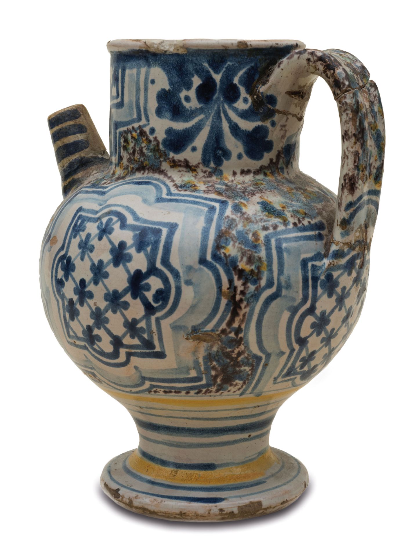 CHEVRETTE IN MAIOLICA POLICROMA, FORNACE DI CALTAGIRONE, XVIII SECOLO