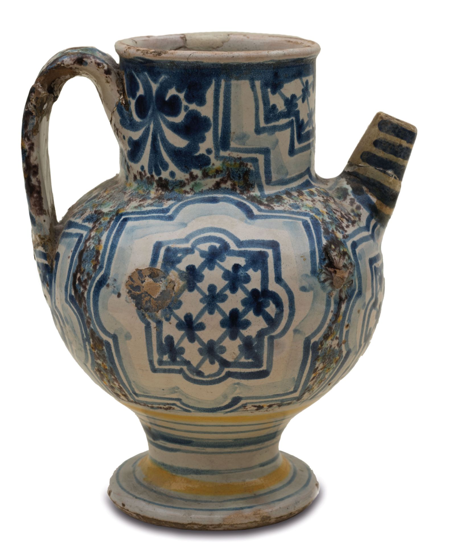 CHEVRETTE IN MAIOLICA POLICROMA, FORNACE DI CALTAGIRONE, XVIII SECOLO - Image 2 of 2