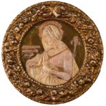 PLACCA IN TERRACOTTA DIPINTA, XIX-XX SECOLO