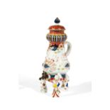 A LARGE AND RARE IMARI PORCELAIN COFFEE EWER, JAPAN,