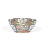 A LARGE FAMILLE ROSE CANTONESE PORCELAIN BOWL, CHINA,