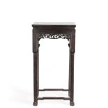 A RECTANGULAR HARDWOOD STAND, CHINA, LATE 19TH CENTURY