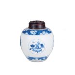 A BLUE AND WHITE PORCELAIN VASE AND COVER, CHINA, KANGXI PERIOD