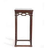 A SQUARED HARDWOOD STAND, CHINA, LATE 19TH CENTURY