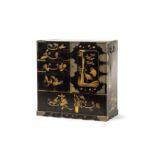 A BLACK AND GILT LACQUER KODANSU (SMALL CABINET), JAPAN,