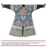 **A RARE COURT KESI BLUE-GROUND 'DRAGON' ROBE, CH'I-FU, CHINA,