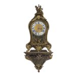 OROLOGIO DA APPOGGIO IN LEGNO, TARTARUGA E METALLO DORATO,