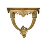 CONSOLE D'APPLIQUE IN LEGNO INTAGLIATO,