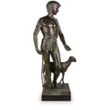 COPPIA DI SCULTURE IN BRONZO PATINATO, INIZIO DEL XX SECOLO