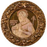 PLACCA IN TERRACOTTA DIPINTA, XIX-XX SECOLO