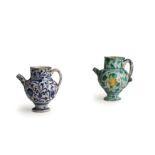 DUE CHEVRETTE IN MAIOLICA, FORNACI SICILIANE