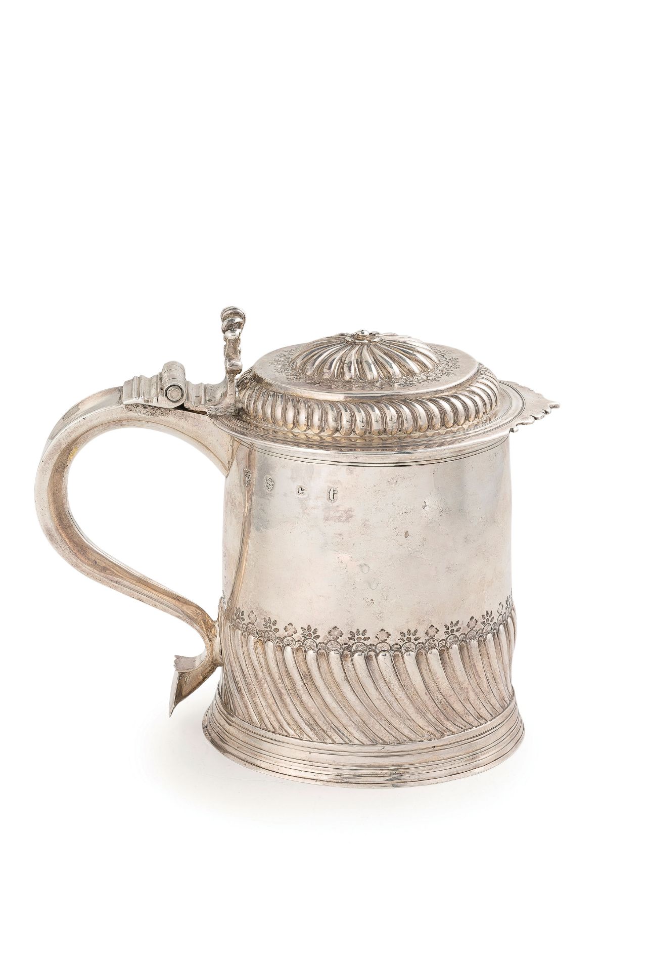 TANKARD IN ARGENTO, LONDRA, 1696, ORAFO J. PENFOLD