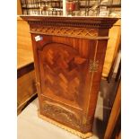 19thC parquetry inlaid mahogany wall han