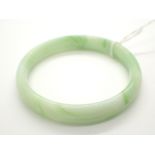 Green jade bangle D: 7 cm