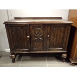 Carved oak sideboard with two internal d