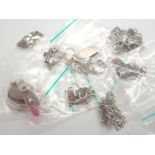 Ten 925 silver assorted necklaces