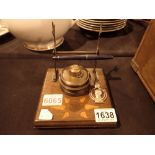 Military style inkwell with shell case t