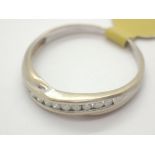 9ct white gold diamond half eternity rin