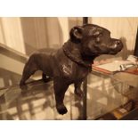 Bronze bulldog figurine H: 21 cm