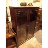 Modern twin glazed door display cabinet