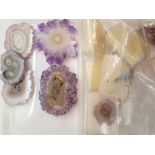 Collection of geode slices including ame