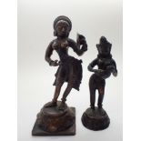 Two cast bronze Eastern figurines talles