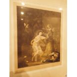 Framed Victorian lithograph signed John