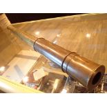 Five draw brass telescope by Barton The