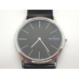 Skagen Denmark slimline black faced gent