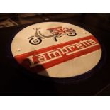 Cast iron Lambretta sign D: 28 cm